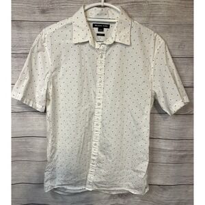 Men's Michael Kors, short sleeve black/red dotted L button down